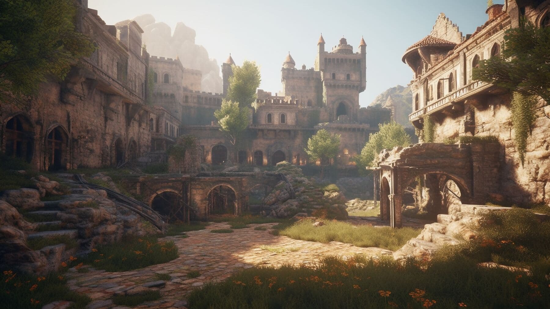 The ruined courtyard of House Zartavius